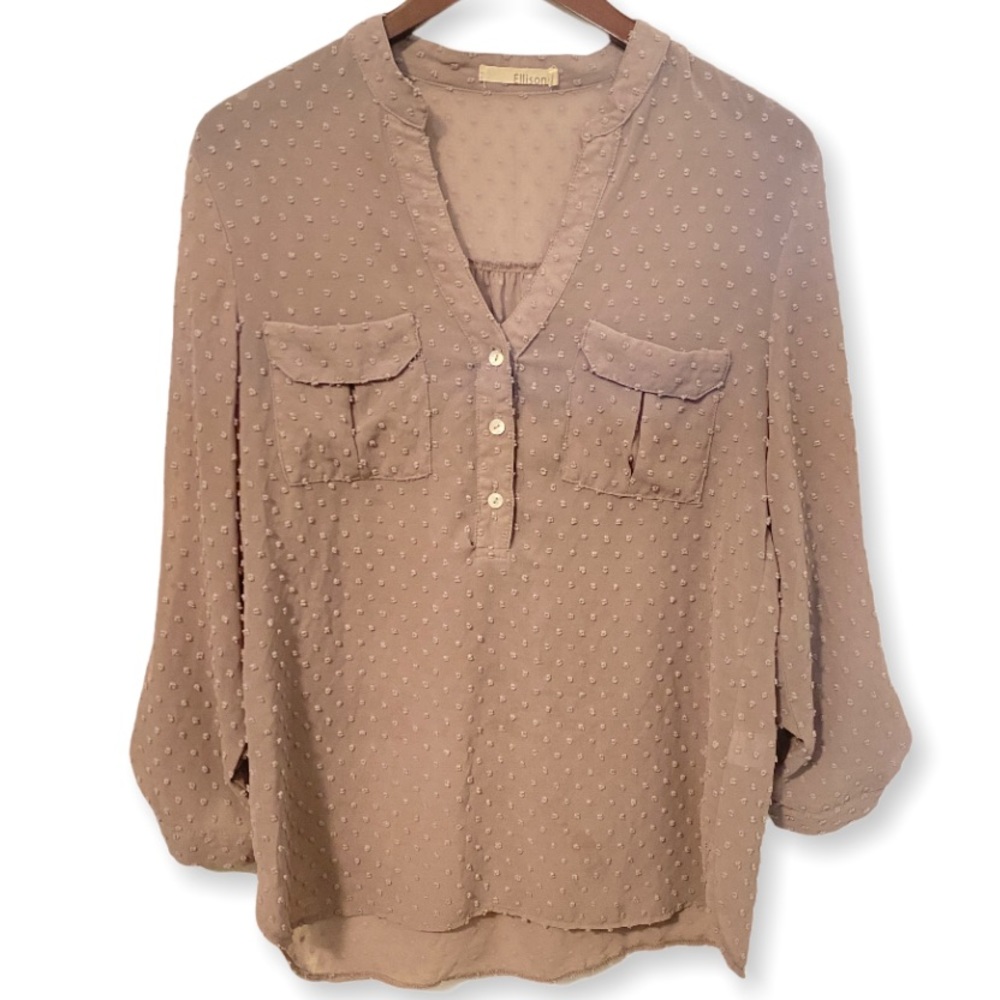 Ellison Embroidered Polka Dot Blouse